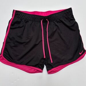 Nike Dri Fit Running Shorts Black Pink Size M